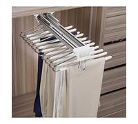 Porte-pantalons coulissant, organisateurs de vêtements, porte-pantalons coulissant, 11 bras, cintre pour pantalons, organisateurs à montage supérieur pour économiser de l'espace et ranger, c