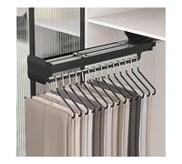 Porte-Pantalons Coulissant, Tige De Porte-Pantalons Télescopique, Muet Lisse, Charge Maximale 25 Kg, A De Nombreuses Utilisations, Stockage Et Organisation (Color : Noir, S : 50cm)