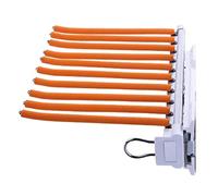 Porte-pantalons extensible et coulissant - Cintre à pantalons 10/22 bras avec rails d'amortissement à double rangée, tringle de valet de placard pour montage latéral/supérieur, couleur orang