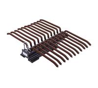 Porte-pantalons extensible et coulissant - Organiseur de pantalons à 10/22 bras, tringle à double rangée avec rails d'amortissement, cintre à montage latéral/supérieur, finition marron (59 x