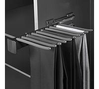 Porte-pantalons extensible pour placard, rails d'amortissement à double rangée, organisateur de vêtements peu encombrant pour pantalons, accessoires, bras 10/11/22