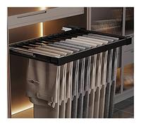 Porte-pantalons extensible réglable, organisateur de pantalons extensible pour un rangement peu encombrant, largeur réglable, idéal pour l'organisation des placards (couleur : blanc, taille : M)