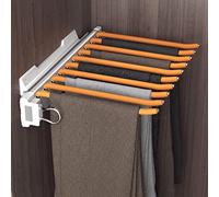 Porte-pantalons extractible, 10/22 bras double rangée de rails d'amortissement, cintre extensible, tringle de placard peu encombrante pour un rangement efficace