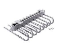 Emuca Porte-pantalons extractible Keeper – montage côté droit, finition gris métallisé 6923425