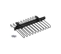 Emuca - Porte-pantalons extractible pour armoire, range-pantalon coulissant pour 11 pantalons, Peint en noir, Acier