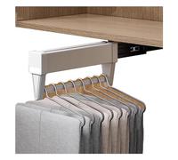 Porte-pantalons extractible - Rangement de vêtements pour chambre à coucher et armoire réglable 26,555,5 cm, blanc, installation facile, idéal pour organiser les pantalons et les accessoires
