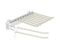 Porte-pantalons - Montage latéral, bras réglables, tringle extensible pour placard, solution de rangement pour pantalons à double rangée pour les petits espaces
