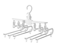 Porte-Pantalons Pliant Multifonctionnel, Pince à Pantalon télescopique, Cintre de Rangement for Garde-Robe, Support Pantalons Multicouche, Gain Place