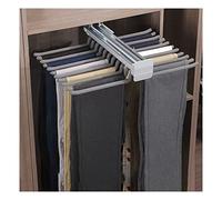 Porte - Pantalons, Porte - Pantalons Coulissant à 22 Bras, Organiseur de Cintre, Organiseur de Placard de Pantalons (Color : Grey, S : 46x58.5cm)