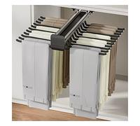 Porte - Pantalons, Porte - Pantalons Coulissant à 22 Bras, Organiseur de Cintre, Organiseur de Placard de Pantalons (Color : Noir, S : 46x58.5cm)