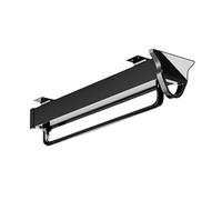 Porte-pantalons rétractable avec miroir extractible pour garde-robes en alliage d'aluminium Design compact Noir 56 cm