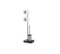 Porte papier + brosse WC design inox brossÃ Blomus