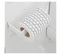 Porte-Papier de Toilette Black White Wall Salle de Bain Toilette Toile de Toilette Rouleau de Papier Porte-Serviettes Bar Rack Cuisine Accessoires Ware Articles de Toilette (Color : White Short)