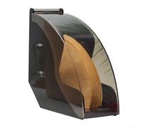 Porte-papier filtre à café en acrylique simple et efficace avec couvercle rotatif (noir)