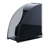 Porte-papier filtre à café, porte-filtre à café avec couvercle - Porte-distributeur de filtre à café Rangement de support acrylique étanche à la poussière - Porte-papier en forme d'éventail