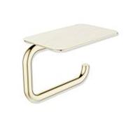 Porte-papier hygiénique Hewi Série 480 480.21.00270CK avec étagère, revêtement PVD, laiton brillant