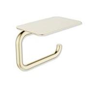 Hewi Série 480 WC - Porte-papier hygiénique 480.21.00270LP avec étagère, revêtement PVD, laiton brossé