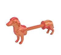 Porte-papier moulé en 3D - Avec motif animal - Pour salle de bain - Avec design de chien - Pour toilettes - Économie d'espace - Ustensile de cuisine stable (orange, 26 x 11 cm)