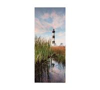 Porte Papier peint 3D Phare de Reed L77 x H200cm Porte Stickers Auto-adhésif pour porte intérieure bureau chambre à coucher salon salle de bain