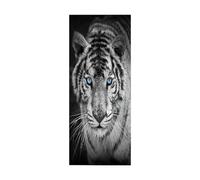 Porte Papier peint 3D Tigre animal L100 x H200cm Porte Stickers Auto-adhésif pour porte intérieure bureau chambre à coucher salon salle de bain