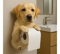 Porte-papier pour chien, porte-serviettes en papier 3D chat mignon à fixer au mur, porte-papier toilette décoratif animal, cadeau unique pour les amateurs de chiens, accessoires de maison pour cuisine
