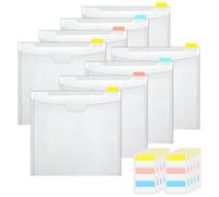 Porte-papier pour scrapbooking - 12 x 12 cm - Organiseur de rangement en carton transparent avec onglets adhésifs - Organisateur de rangement pour arts et artisanat - Transparent