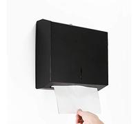 Porte Papier Toilette Boîte De Papier Noir Mat Distributeur D'Essuie-Mains De Salle De Bains Distributeur Mural Porte-Mouchoirs En Acier Inoxydable Porte-Serviettes En Papier À Usage Commercial