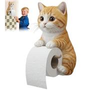 Porte Papier Toilette Chat,Porte-rouleuse Drôle,dévidoir Papier Toilette,Porte Papier Toilette Mural en Forme De Chat,Portes Rouleau Papier Toilette Créatif Forme Chaton, pour Décor Salle Bain-D