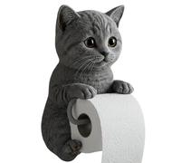Porte Papier Toilette en Forme De Chat 3D Amusant Derouleur Papier Toilette Murale, Porte Papier Toil-ette Chats, Support Mural Décoratif pour Papier Toile-tte pour Amoureux des Chats
