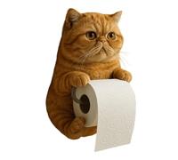 Porte-papier toilette en forme de chat 3D amusant, joli support mural décoratif pour papier toilette, rangement mural pour salle de bain, cuisine, cadeau unique pour amoureux des chats (H)