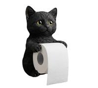 Porte-papier toilette en forme de chat 3D amusant - Support mural décoratif pour papier toilette - Rangement mural pour salle de bain et cuisine - Cadeau unique pour amoureux des chats (E)