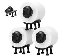 Porte-Papier Toilette en Forme De Mouton, Porte-Rouleau de Papier Toilette ou comme Cadeau, Décoration Amusante pour Salle de Bain, Convient à Toutes Les Tailles de Rouleaux- Lot de 3