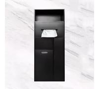 Porte-papier toilette et distributeur de serviettes de douche en acier inoxydable Noir 78 cm Avec support brosse WC Design élégant