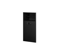 Porte-papier toilette moderne en acier inoxydable avec brosse, solution de rangement murale pour salle de bain, noir, 20 x 40 x 14 cm, design élégant pour un espace propre et net