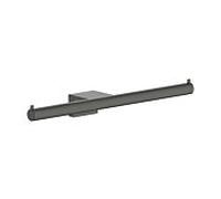 Porte-papier toilette mural double hansgrohe AddStoris S 41768340, finition chrome noir brossé