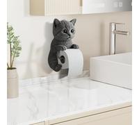 Porte Papier Toilette Mural en Forme De Chat, Dévidoir Papier Toilette, Rangement pour Dortoir, Maison, Camping-Car, Voyage, Cuisine, 5 Styles Au Choix, 22x16x12cm