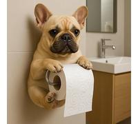 Porte-Papier Toilette Mural en Forme de Chien, Joli Porte-Serviettes en Papier 3D en Forme de Chat, Porte-Papier Toilette décoratif en Forme d'animal, Cadeau pour Les Amoureux des Chiens (#A)