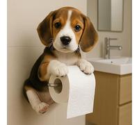 Porte-Papier Toilette Mural en Forme de Chien, Joli Porte-Serviettes en Papier 3D en Forme de Chat, Porte-Papier Toilette décoratif en Forme d'animal, Cadeau pour Les Amoureux des Chiens (#I)