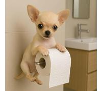 Porte-Papier Toilette Mural en Forme de Chien, Joli Porte-Serviettes en Papier 3D en Forme de Chat, Porte-Papier Toilette décoratif en Forme d'animal, Cadeau pour Les Amoureux des Chiens (#F)