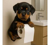 Porte-Papier Toilette Mural en Forme de Chien, Joli Porte-Serviettes en Papier 3D en Forme de Chat, Porte-Papier Toilette décoratif en Forme d'animal, Cadeau pour Les Amoureux des Chiens (#E)