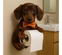 Porte-Papier Toilette Mural en Forme de Chien, Joli Porte-Serviettes en Papier 3D en Forme de Chat, Porte-Papier Toilette décoratif en Forme d'animal, Cadeau pour Les Amoureux des Chiens (#D)