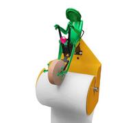 Porte-papier toilette - Porte-papier toilette en forme de grenouille, étagère de rangement réutilisable pour rouleau de papier toilette pour salle de bain, cuisine