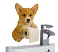 Porte-Papier Toilette - Porte-Serviettes en Papier avec Design de Chien - Distributeur de mouchoirs comme Accessoire de Salle de Bain Amusant pour la Maison - Support de Rangement pour Cuisine