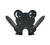 Porte-papier toilette sur pied en fer pour salle de bain en forme d'animal grenouille, 36,5 x 12 x 23 cm
