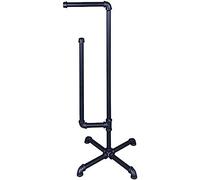 Porte-Papier Toilette sur Pied Noir, Porte-Rouleau de Papier Toilette de Style Industriel rétro, Porte-Rouleau de Papier Toilette américain pour Salle de Bain et Cuisine, Amovible