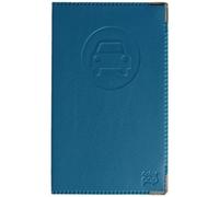 Porte papier voiture bleu pétrole adapté nouveau permis + étui carte grise + protège assurance fabrication Française
