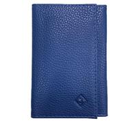 LOLUNA® - Porte Papier Voiture en Cuir Graine Souple - Format 3 Volets Compact - Etui Carte Grise, permis, identité, Assurance, crédit, dans Plusieurs Couleur pour Homme et Femme (Bleu Marine)