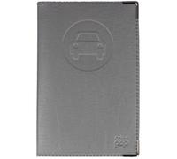 COL Porte Papier Voiture Gris Argent adapté Nouveau Format permis de Conduire étui Carte Grise Assurance Fabrication Française