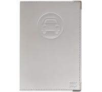 Porte papier voiture - Fabrication Française - Gris argent - Simili cuir - Étui transparent - Renfort métal