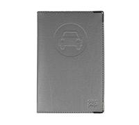 Etui porte papiers voiture - Gris argent - Carte permis conduire + carte grise - Fabriqué en France Gris